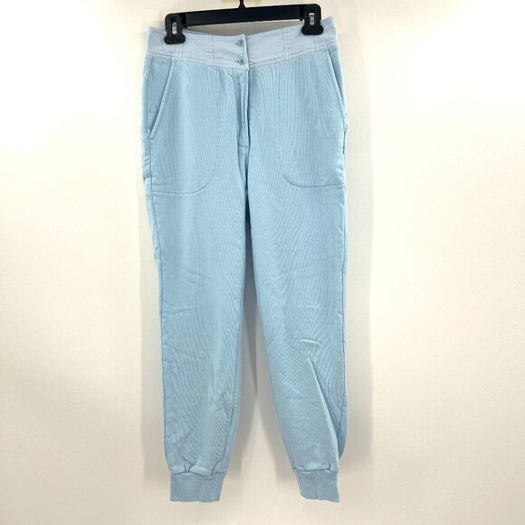 Something Navy Light Blue Cotton Joggers Women's Small - Picture 1 of 6